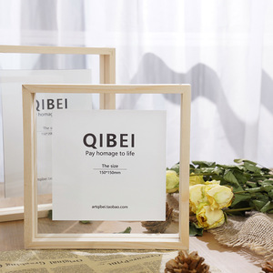 wholesale transparent A4 A3 double sided glass picture box picture acrylic floating photo pressed flower frame wall art marco