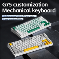 MCHOSE G75 Pro Tri Mode Wireless Mechanical Keyboard Gasket Mount Hot Swappable RGB Backlit Linear Switch for PC Gaming