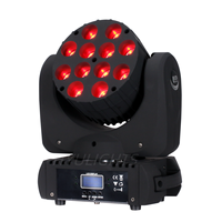 Luz de Escenario Móvil LED RGBW de 12x12W, 16.7 Millones de Colores, Control DMX512, Clasificación IP33, Activación por Sonido, para Discotecas, DJ, Espectáculos con Luces Estroboscópicas