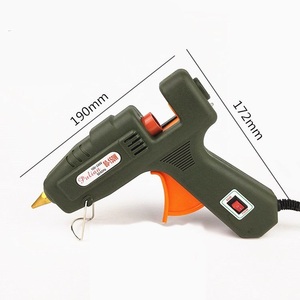 Pistola de Pegamento de Fusión en Caliente, Barras de Pegamento, 20 W, Temperatura Ajustable, Cuerpo de Plástico, Boquilla de Aluminio de 7 mm/11 mm, Pistola de Pegamento Industrial para Bricolaje - Product Image 4
