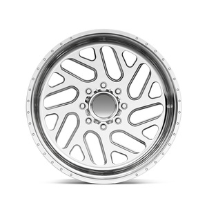 Jantes en aluminium forgé à lèvre profonde, polies miroir, 20-26 pouces, 6x139.7/8x180, alésage central de 124.9 mm, jantes de camion pour GMC Sierra - Product Image 4