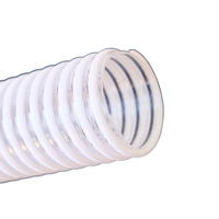 Tuyau d'aspiration hélicoïdal flexible en PVC transparent durable, renforcé de fibres, longueur personnalisée, 4-8 bars, -10~65, pour l'eau de jardin et industrielle