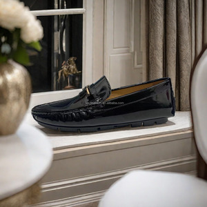 Mocasines Elegantes de Cuero Genuino para Hombre, Diseño Casual con Hebilla Plana, Zapatos Cómodos para Oficina y Ocio, Mocasines para Caballero - Product Image 2