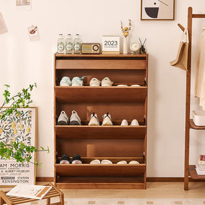 ארון נעליים מתלה במבוק מותאם אישית עם 3 מגירות להעיף - Product Image 5