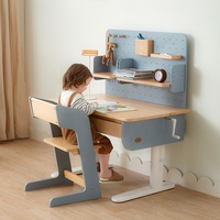 Bureau d'étude ergonomique en bois pour enfants, réglable en hauteur, multifonctionnel, pour la lecture et l'écriture, uniquement pour les entreprises B2B.