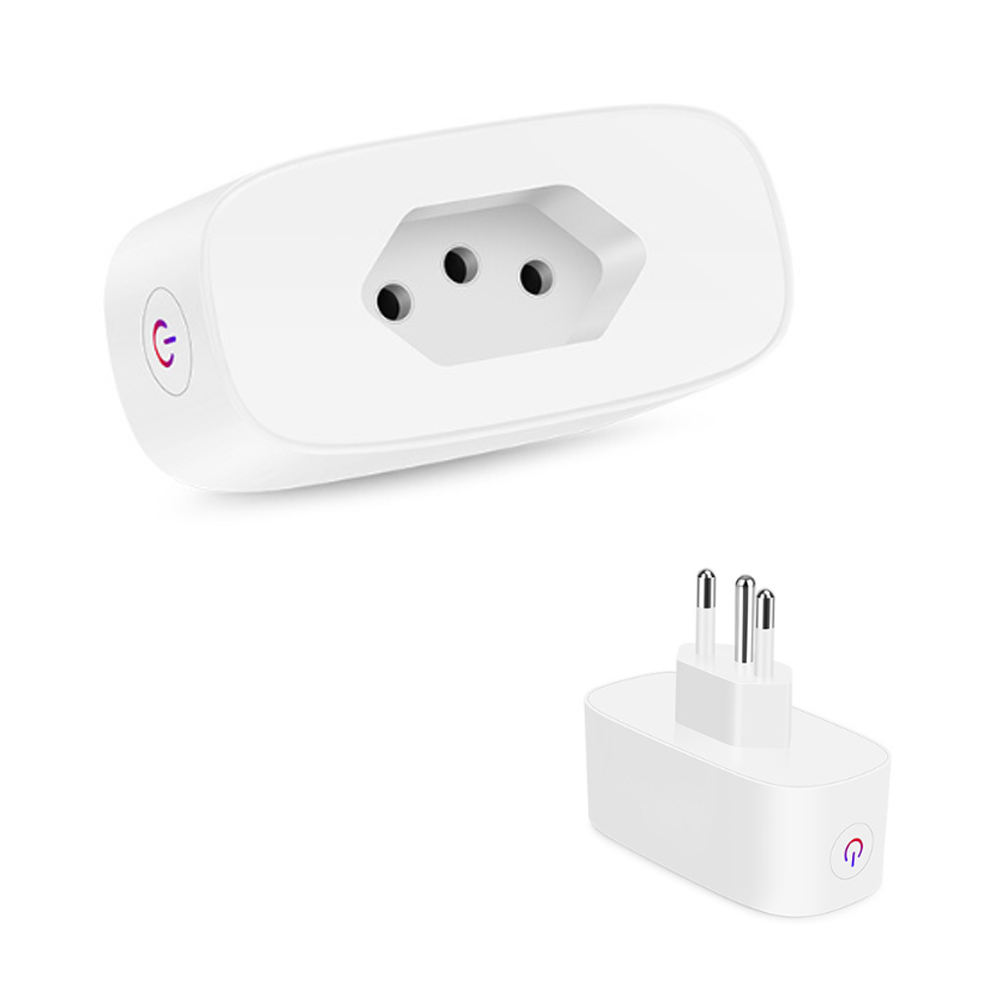 HONPNK 16A Brazilian Alexa Google Voice Control Timer Electric Energy Monitoring Smart Home Wi-fi Plug Smart Power Socket Plug