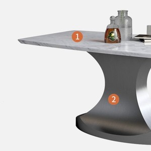 Mode à la mode en acier inoxydable or ou noir nickel base <span class=keywords><strong>table</strong></span> à <span class=keywords><strong>manger</strong></span> en marbre pour meubles de maison de luxe - Product Image 6