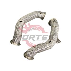 Collecteur d'échappement catalyseur haute performance en acier inoxydable 304 Vortex pour Aston Martin DBX 4.0T V8 2020-2025 avec bouclier thermique sans voyant d'avertissement (CEL) - Product Image 2