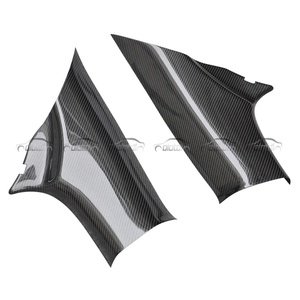 OLOTDI Real Carbon Fiber Carbon Black High <b>Polished</b> Interior C Pillar Trims Cover for Mitsubishi Lancer EVO10 X 2008-2017 Auto - Product Image 4