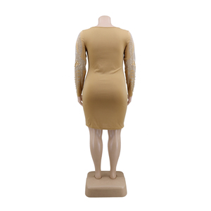 De manga larga de las mujeres de gran tamaño vestidos para <span class=keywords><strong>Mujer</strong></span> <span class=keywords><strong>plus</strong></span> tamaño vestido de <span class=keywords><strong>mujer</strong></span> - Product Image 5