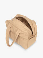 Grand sac fourre-tout en nylon matelassé imperméable à la mode avec logo personnalisé sac polochon souple pour femme avec compartiment à chaussures