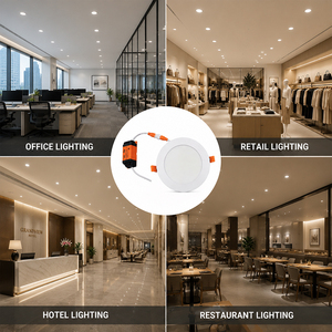 Panel de <span class=keywords><strong>Luz</strong></span> <span class=keywords><strong>LED</strong></span> IP44, Lámpara de Techo de Aluminio Moderna, Panel de <span class=keywords><strong>Luz</strong></span> <span class=keywords><strong>LED</strong></span> Empotrable Delgado de 3W-24W para Interiores, Oficina, Hotel, Restaurante - Product Image 5