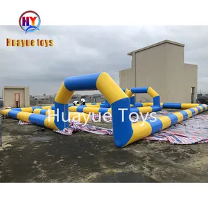Inflatable go kart race track Outdoor inflatable track race for bumper car Attractive inflatable race track for hopper ball