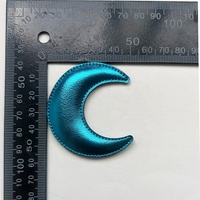 Appliques 3D en PU gonflé étoile, lune, soleil, à coudre, découpées au laser, en cuir PU, accessoires pour chapeaux/chaussures/vêtements