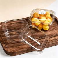 Couvercles transparents en plastique alimentaire pour emballage alimentaire, barquette à emporter, barquette transparente pour pain, barquette en PET