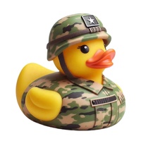 Nouveau produit 2024 plastique PVC vinyle jouet de bain personnalisé militaire canards en caoutchouc canard caractère premium canards en caoutchouc Gummi ent