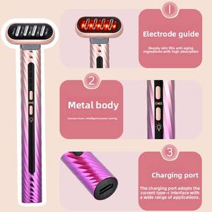 Dispositivo de belleza eléctrico multifuncional para el hogar, cabezal giratorio, luz colorida caliente, microcorriente, cuidado de los ojos, enchufe de EE. UU., eliminador de arrugas - Product Image 3