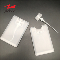 Flacon pulvérisateur plat XM 20 ml vide en PET/PP format carte de crédit, avec bouchon à vis, personnalisable par sérigraphie
