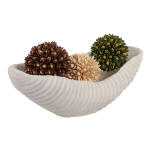 Ciotola in resina a coste, centrotavola decorativo per tavolino da caffè, decorazione per l'ingresso di casa. - Product Image 2