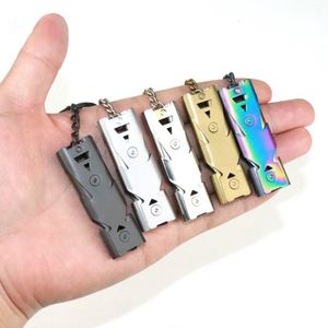 Portable Stainless Steel Signal Rescue Whistle Essential Accessory <b>Tool</b> for Camping and Hiking - Product Image 2