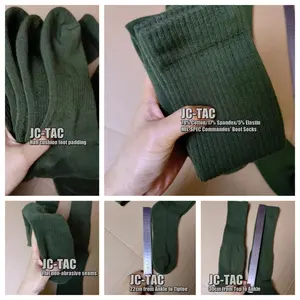 OEM Patrol Cotton Blending Tactical Boots Sock Mil Grade Army Green Calf Boot Socks