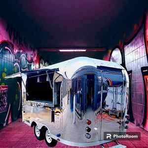 Grande <span class=keywords><strong>remorque</strong></span> commerciale de concession de camion de nourriture de casse-croûte de <span class=keywords><strong>remorque</strong></span> de nourriture de courant d'air de van mobile d'acier inoxydable à vendre - Product Image 6