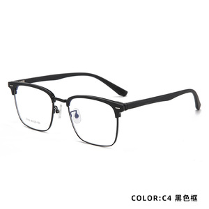 Lunettes de vue carrées unisexes style bureau, monture légère en titane massif, verres transparents anti-éclats, pour usage quotidien - Product Image 3