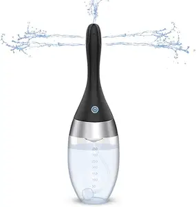 Electric Anal Vaginal Shower Douche Enemas Irrigation Cleaner Erotic Women Men Sex Toys For Adult Game Butt Plug Aluminium