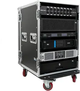 SA-PTR 16UC 16 Space Pro Audio DJ Road Rack Case with Casters Flight Case