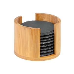 Westmark untersetzer naturschiefer Ø10cm ใน bambusbox 8 stück - Product Image 1