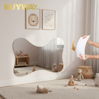 Hot Selling Flexible Acrylic Plastic Mirror Sheets Wall Stickers Glass Full Length Frameless Full Body Mirror Tiles for Bedroom
