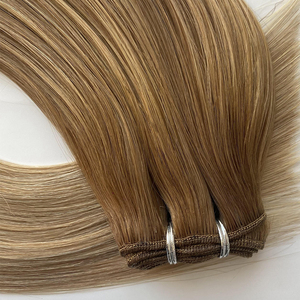 Extensions de <span class=keywords><strong>cheveux</strong></span> humains 100% naturels à prix de gros, tissées à la machine, double épaisseur, lisses - Product Image 4