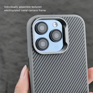 2024 New Design Carbon Fiber Pattern Rubber Painting Shockproof Phone Cases For IPhone 15 16 Pro Max
