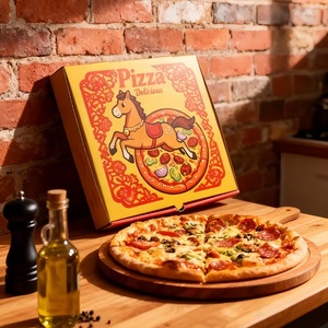 Cajas de Pizza Ecológicas Impresas Personalizadas - Biodegradables y Reciclables, Tamaño/Logotipo Personalizado, Empaque <span class=keywords><strong>para</strong></span> Llevar - Product Image 5