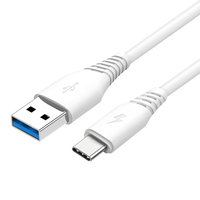 Câble de données USB Type C pour smartphone, 1 m, TPE, 3A, charge rapide, bon marché et durable