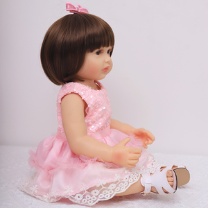 URCHOICE Asequible Cute Girl Chupete Kit Realista Vinilo Silicona <span class=keywords><strong>Reborn</strong></span> Baby Doll Niños Juguete para regalo Cosplay Props Reborner - Product Image 5