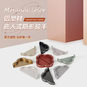 มือจับแบบดึงปิดภาคเรียนสไตล์จีนใหม่กลอนปกปิดขอบสว่างเฟอร์นิเจอร์มือจับสำหรับตู้ทำจากอลูมิเนียมอัลลอยด์ติดในตัว - Product Image 4