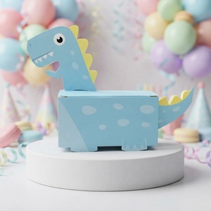Caja de Regalo de Papel con Forma de Dinosaurio, Caja de Dulces de Dinosaurio de Dibujos Animados Colorida para Fiestas de Cumpleaños Infantiles, Baby Shower, Empaque para Regalos - Product Image 3