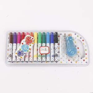 Punta de fieltro de dibujos animados para niños, rotulador de agua de plástico no tóxico, aerógrafo para acuarela, 12 Uds. - Product Image 2