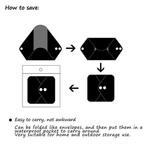 Servilletas <span class=keywords><strong>sanitarias</strong></span> de carbón de bambú, almohadillas menstruales lavables reutilizables, <span class=keywords><strong>toallas</strong></span> <span class=keywords><strong>sanitarias</strong></span> de higiene <span class=keywords><strong>para</strong></span> mujeres, almohadillas de lactancia posparto - Product Image 6