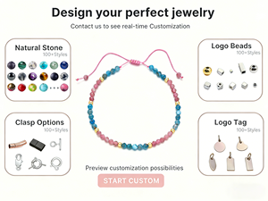 Wholesale 2-3mm Natural Stone Faceted <b>Beaded</b> <b>Bracelet</b>, Adjustable Layered Jewelry for Mother's Day Gift Shop Bulk Order - Product Image 2