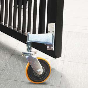 6 X2 Zoll Hochleistungs-<span class=keywords><strong>PU</strong></span>-Tor rolle mit Schrauben und feder belastetem Zaun Tor Rollen rad Rollen für Farm Villa Garden - Product Image 5