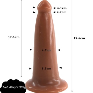 FAAK Body Safe Pleasure Toys Skin Dual Layered Penis Soft Silicone <b>Dildos</b> for Adult Sex - Product Image 6