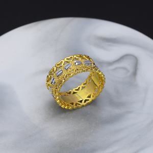 Anillo de Hombre Chapado en Oro de 24K al por Mayor Jxx, Anillo de Oro Cuadrado Geométrico Simple, Anillo de Boda - Product Image 4