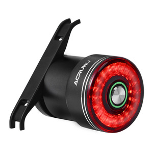 ACRUNU Aluminum Bicycle Tail Light Mountain Road Bike Smart Induction Brake Night Riding USB Charging Warning Light Lithium