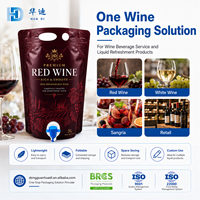 Sac de transport OEM/ODM personnalisé pour boissons, vin et eau, avec poignée, en film PE transparent, étanche, pour marques de boissons froides et de vin rouge