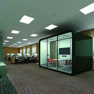 Sala de Reuniones Modular Insonorizada, Espacio de Trabajo de Oficina Ecológico, Cabina Insonorizada Privada para Bibliotecas Interiores y Aeropuertos - Product Image 4