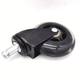 ล้อเลื่อนแบบมีร่องหล่อลื่นขนาด 5 นิ้ว วัสดุ PVC PU แถวเดียว มีสีให้เลือก ความสูง 45 มม. สำหรับร้านอาหารและร้านพิมพ์  ขายดี - Product Image 6