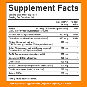 Capsules amincissantes les plus vendues, le folate favorise la perte de graisse et la performance physique, soutient un taux de glycémie sain, santé - Product Image 2