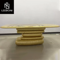 Vente en gros d'une table de salle à manger classique en métal antique au design de luxe.